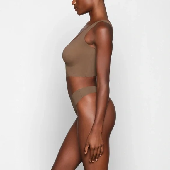 SKIMS NAKED SCOOP LONGLINE BRALETTE OXIDE SIZE XL - Picture 3 of 5